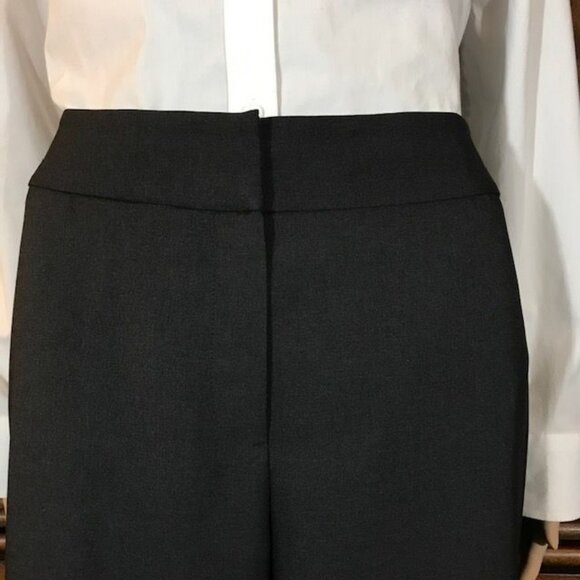 NWOT Nine West Charcoal Gray Premium Flat Front Full Straight Leg Pant - Picture 5 of 9